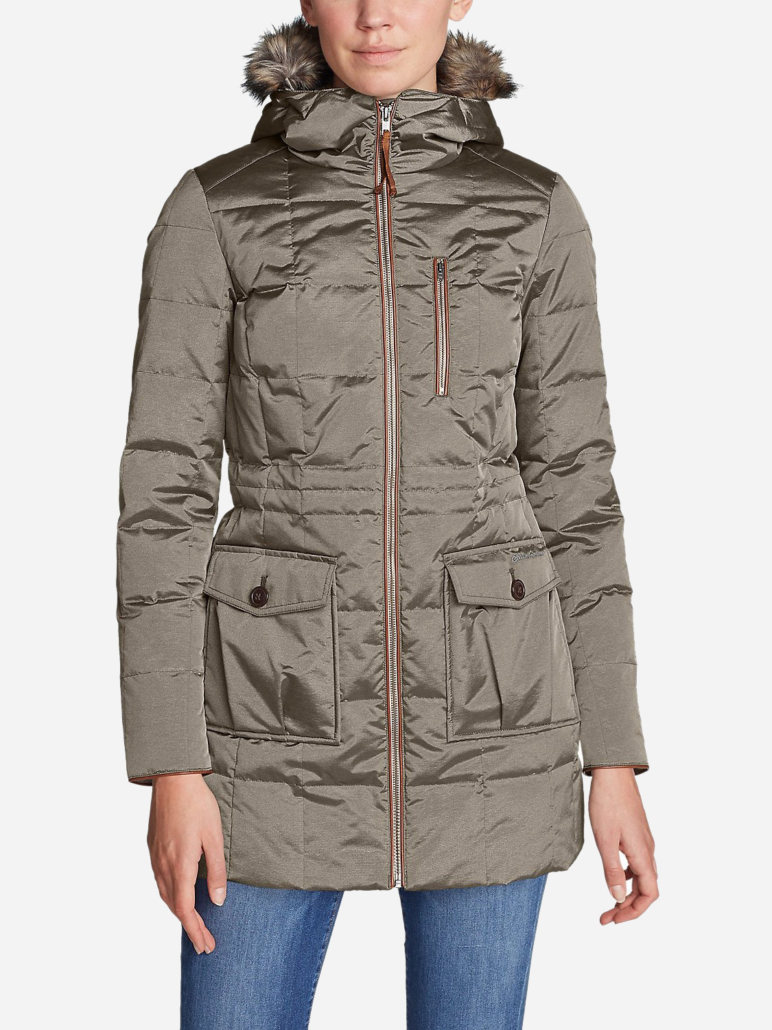 

Пуховик Eddie Bauer Yukon Classic Down Parka 5074LTAU XS Серый