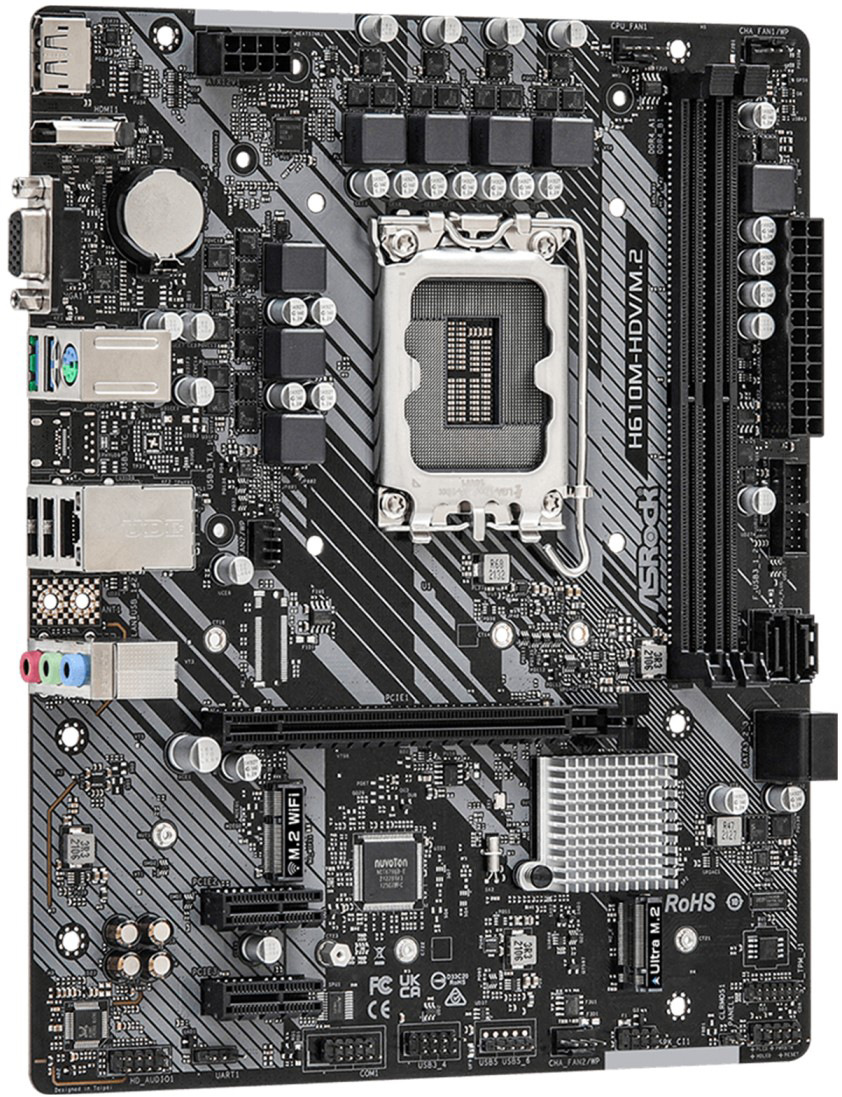 Материнская плата ASRock H610M-HDV/M.2 (s1700, Intel H610, PCI-Ex16 ...