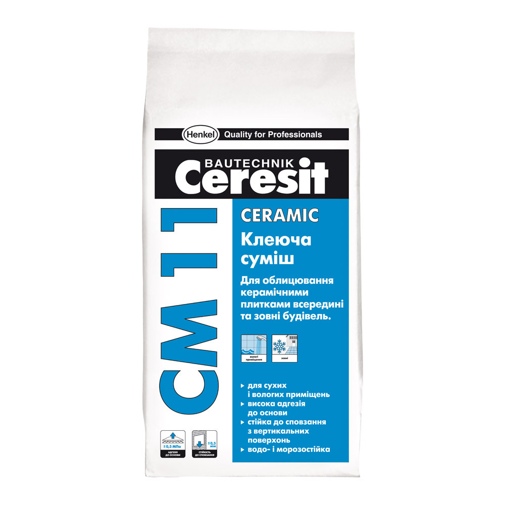 -цемент для плитки Ceresit СМ 11 Cerami 5 кг Henkel Bautechnik .