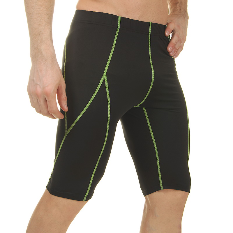 

Шорты компрессионные мужские LD-1502 размер 3XL 52-54 черный-салатовый /2