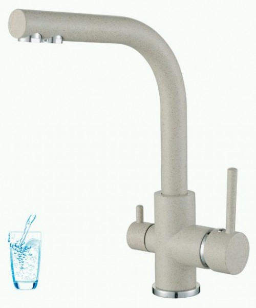 

Змішувач кухонний Aquasanita Akvaduo 2663 - Beige бежевий 110