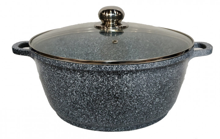 

Кастрюля с крышкой алюминиевая с гранитным покрытием Benson BN-319 6,3 л