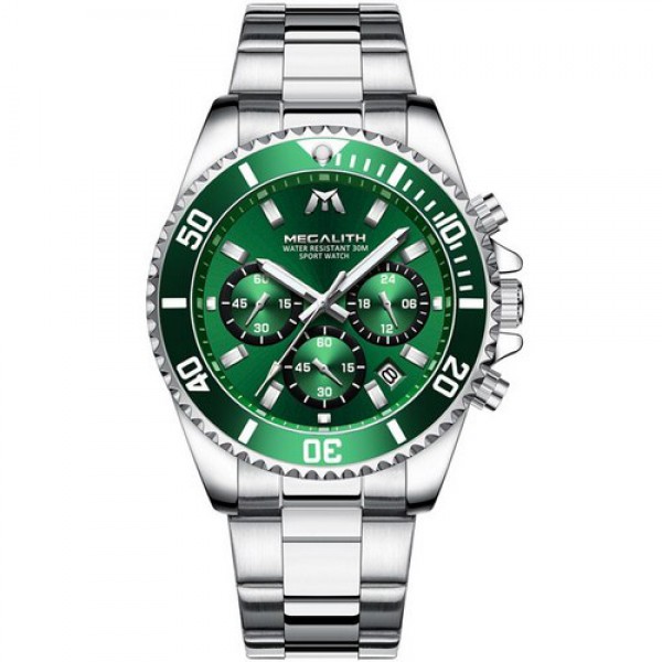 

Часы Megalith 8046M Silver-Green