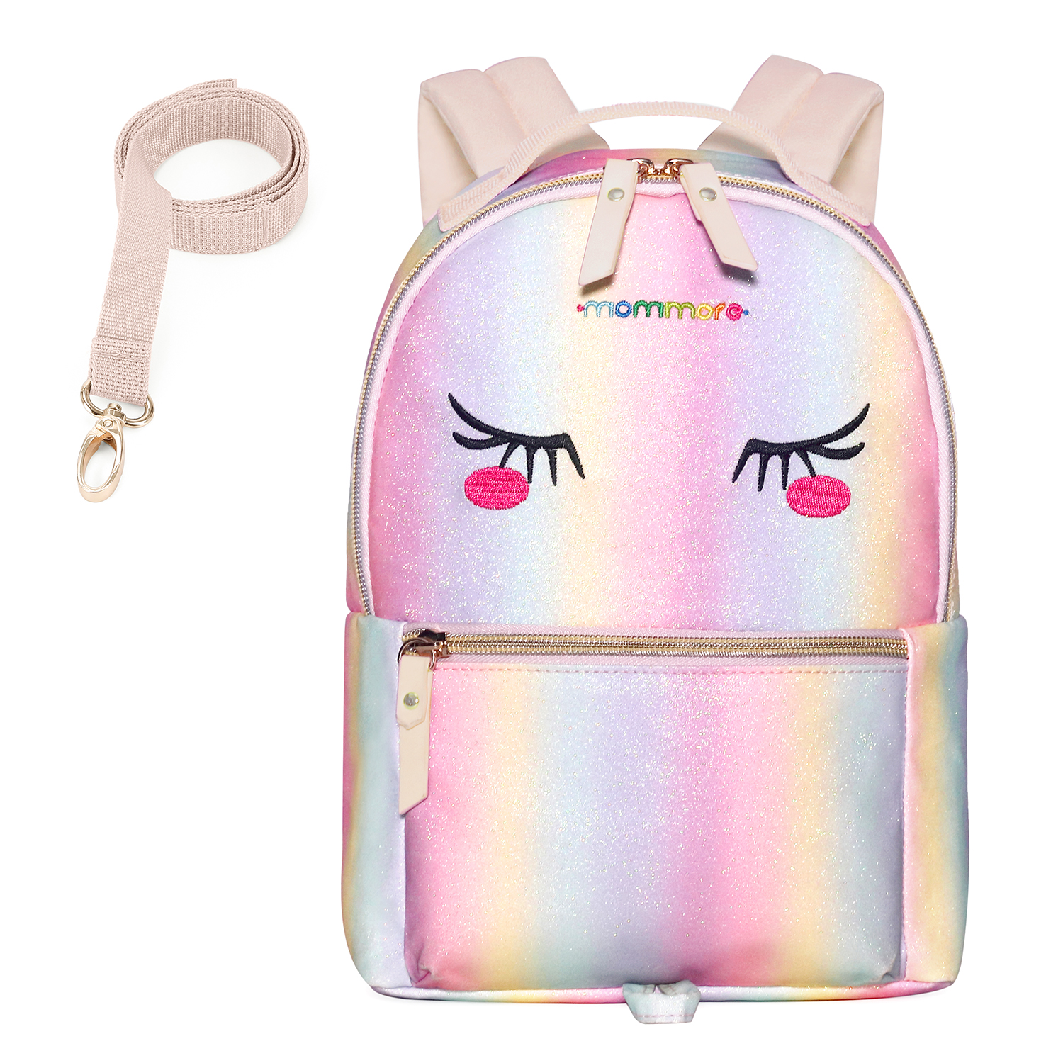 

Детский рюкзак Mommore UNICORN с поводком Розовый