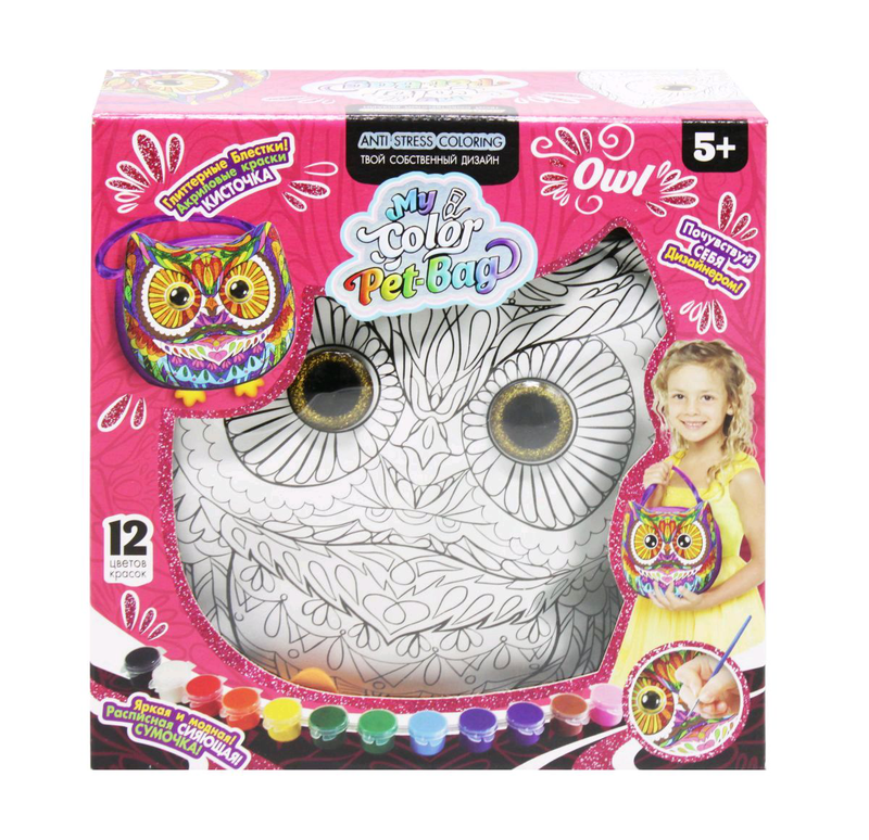 

Раскраска сумка "My Color Pet-Bag" Набор для творчества от 5+ Danko Toys
