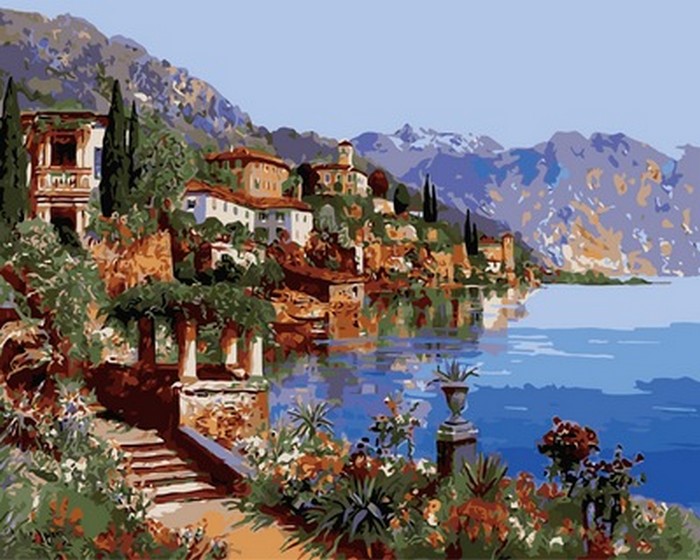 

Картина по номерам Mariposa Теплое море Италии 40*50 см (в коробке) арт.MR-Q2142