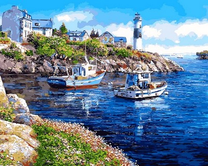 

Картина по номерам Mariposa Уютная бухта 40*50 см (в коробке) арт.MR-Q2178