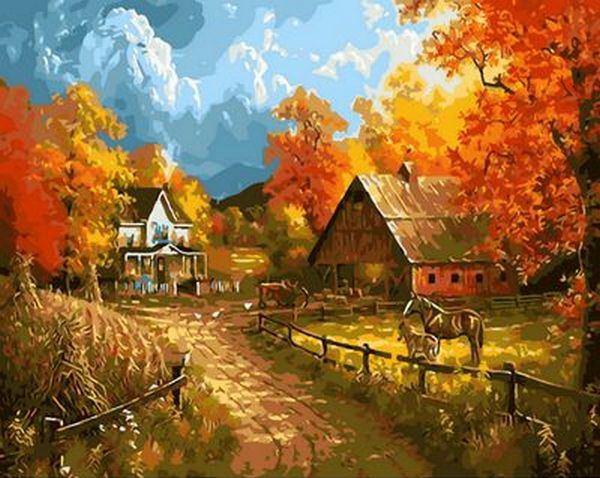 

Картина по номерам Mariposa Сельский пейзаж 40*50 см (в коробке) арт.MR-Q1399