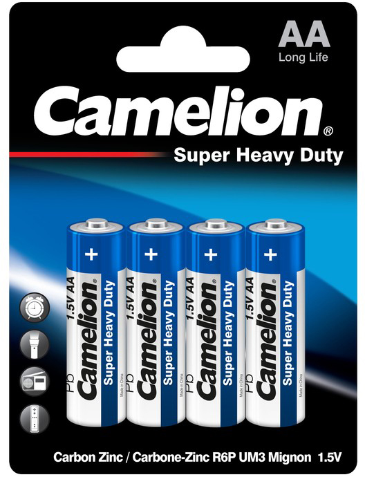 Батарейки Camelion Blue 1х4 шт (R6P-BP4B) – аксессуары | ROZETKA