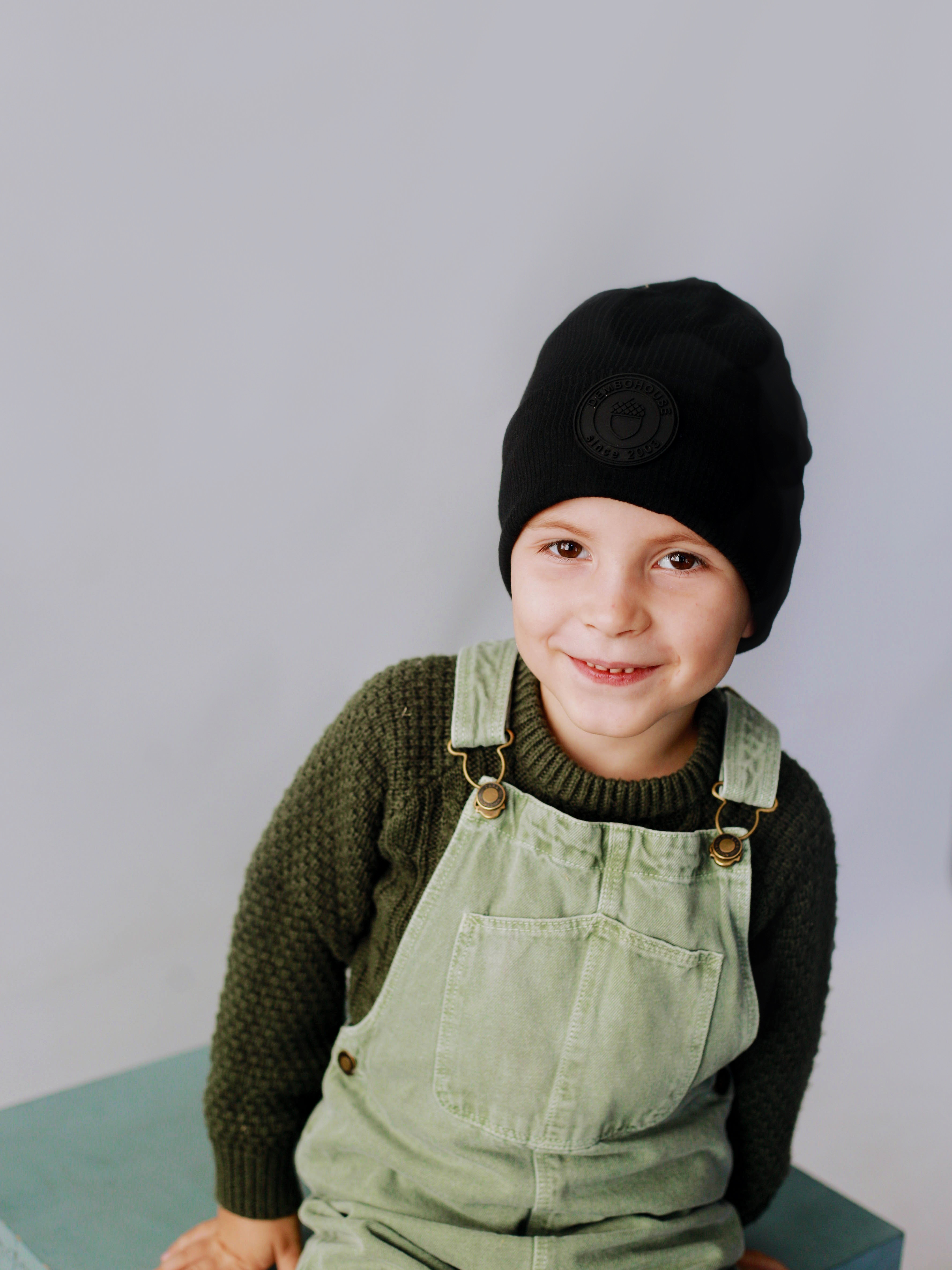 Акція на Дитяча демісезонна шапка-біні для хлопчика Dembohouse Анжель 22.02.024 54 Чорна від Rozetka