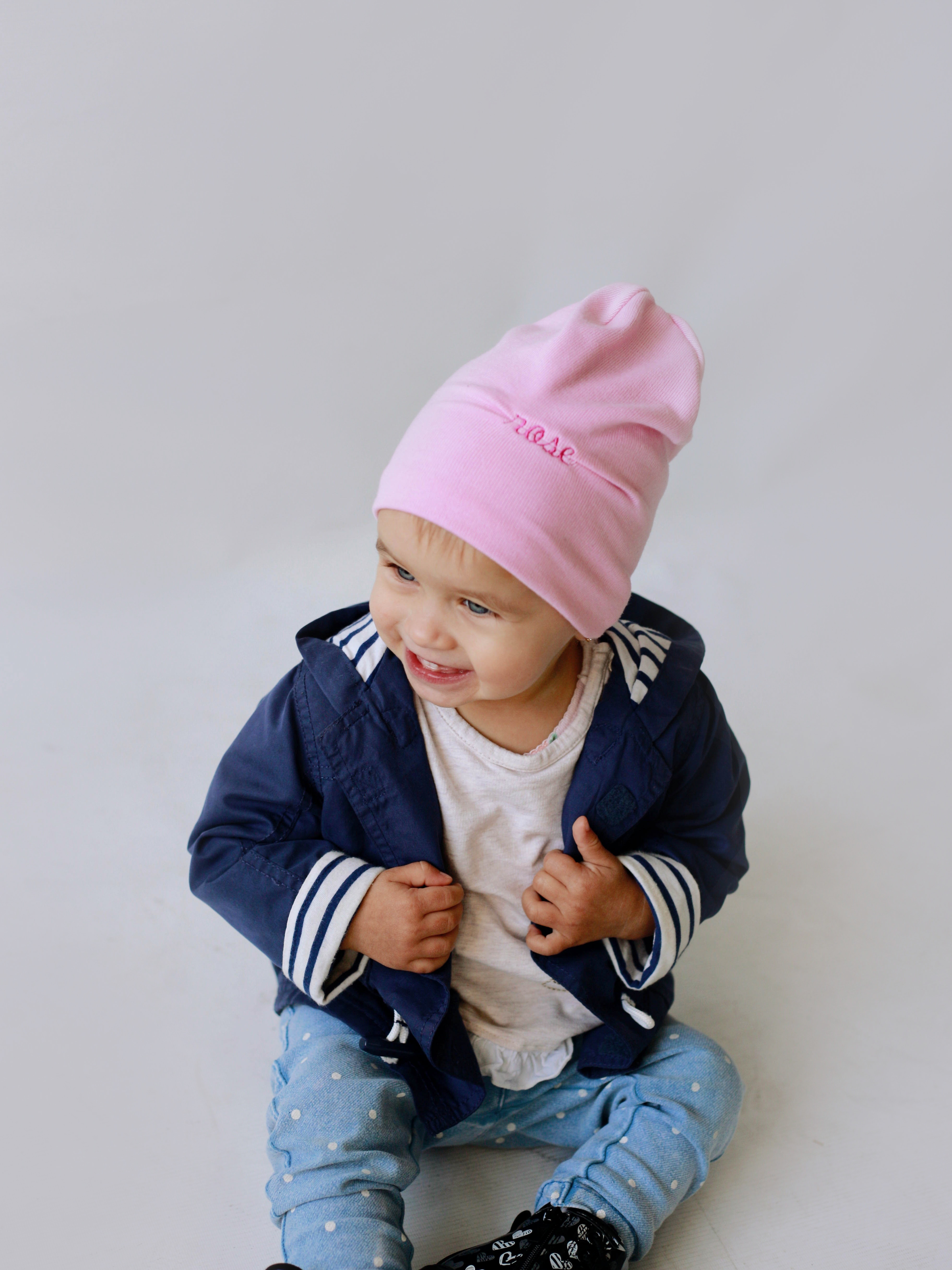 Акція на Дитяча демісезонна шапка-біні для дівчинки Dembohouse Естелла 22.02.004 46 Рожева від Rozetka