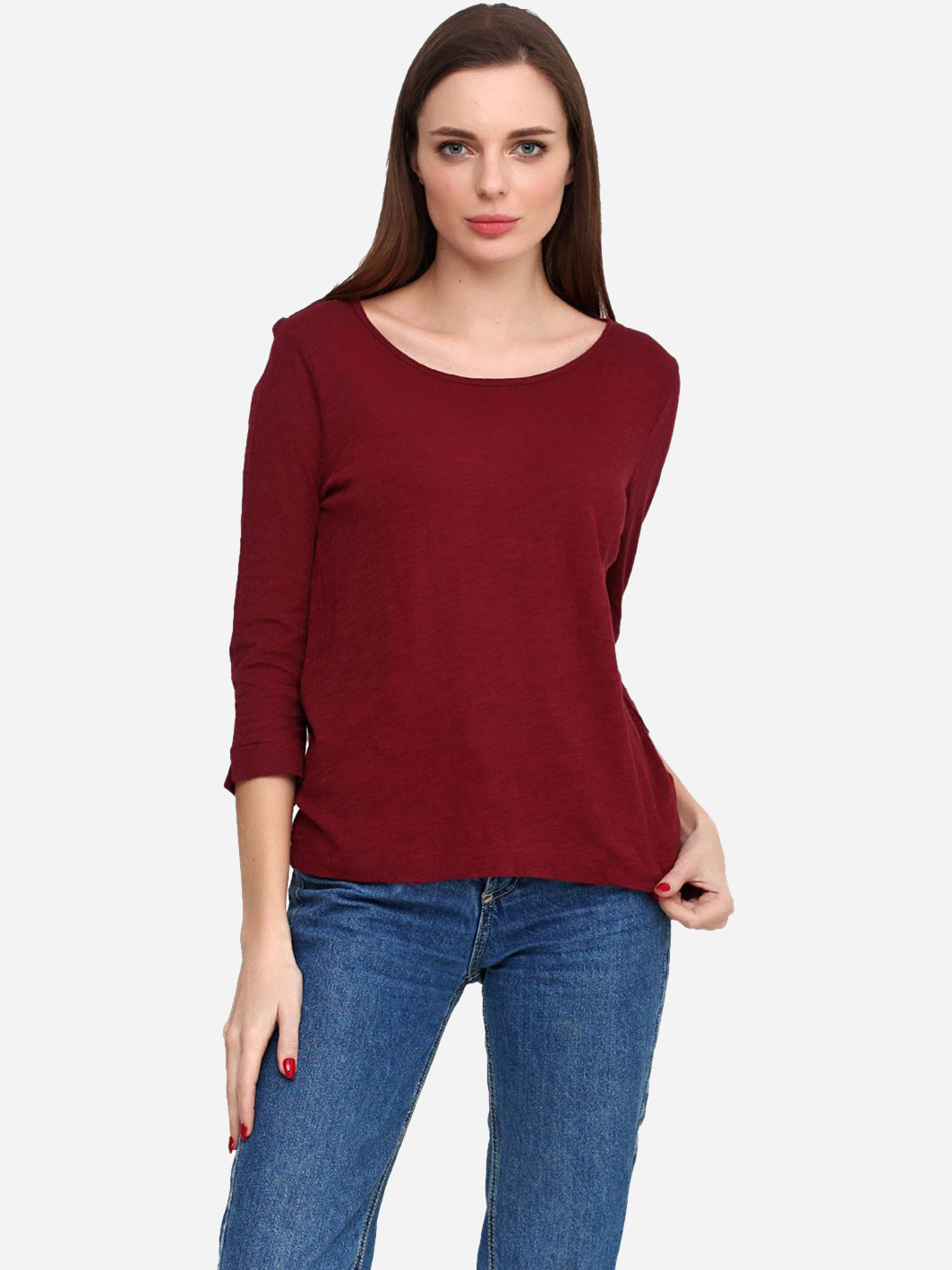 

Лонгслив Monki 721240  Бордовый, Лонгслив Monki 721240 S Бордовый