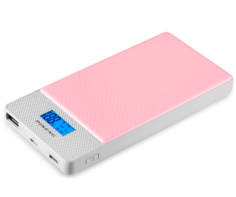 

Внешний аккумулятор Power Bank Pineng PN-993 PD QC3.0 10000 mAh Pink