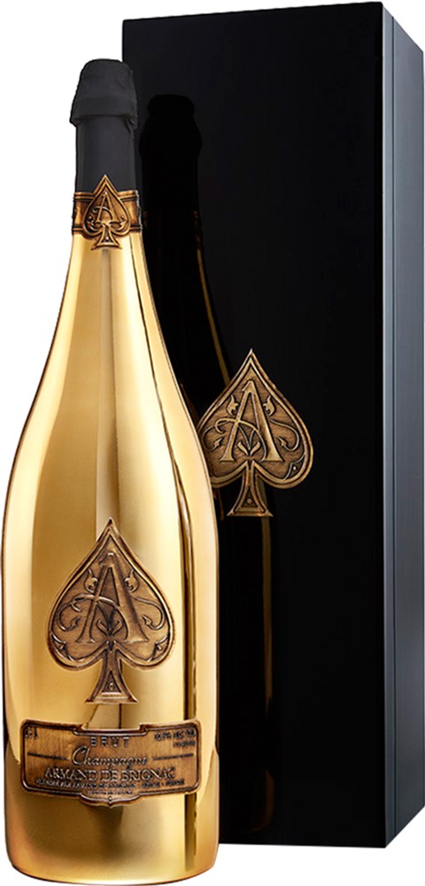 Акція на Шампанское Armand de Brignac Gold белое брют 1.5 л 12.5% в подарочной коробке (3380203434893) від Rozetka UA