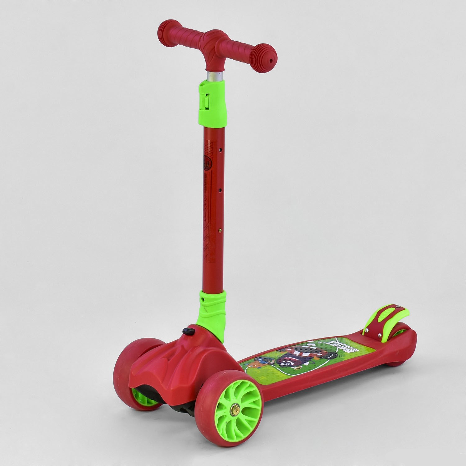 

Самокат трехколесный Best Scooter F - 18990, Красный, складной руль, колёса PU со светом