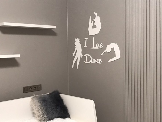 

Декоративная картина из дерева KOS I Love Dance L ширина 100 см декор в интерьер