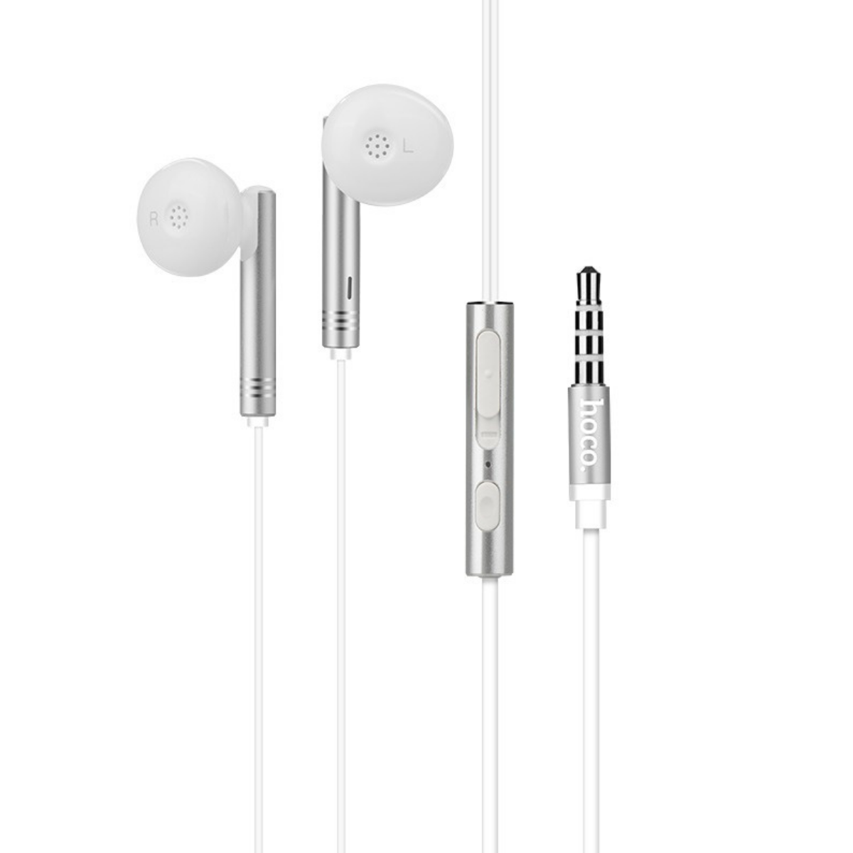 

Наушники Hoco M26 Zorun wire controllable earphone with mic Silver