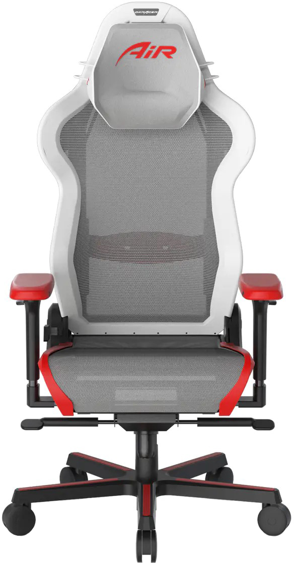 Кресло DXRacer Air PRO сетка, алюминиевое основание Бело-красное (AIR ...
