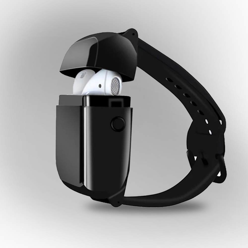 

Беспроводные наушники A01 TWS в кейсе Bluetooth 5,0 браслет чёрный (4205-D)
