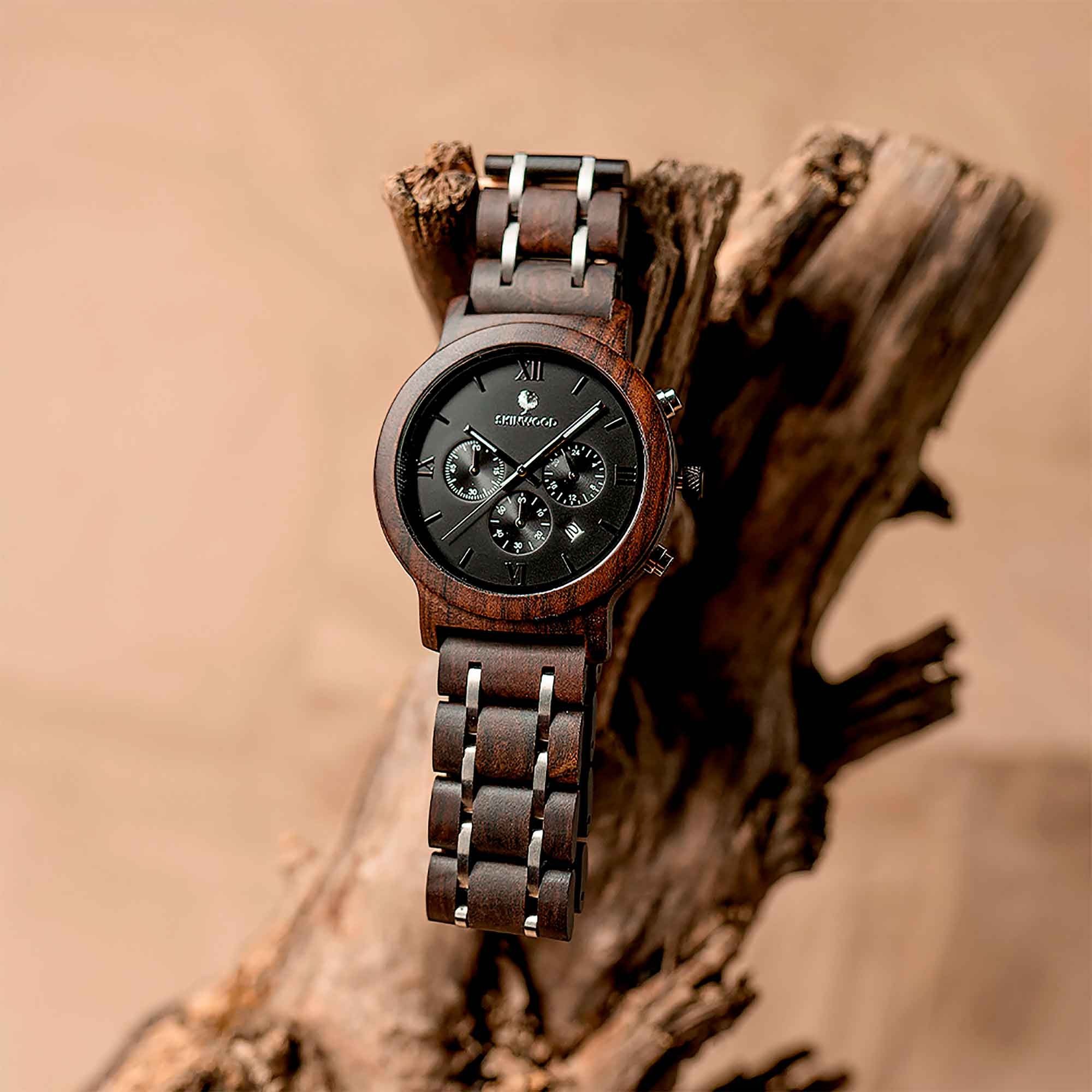 Деревянные наручные часы BlackWood
