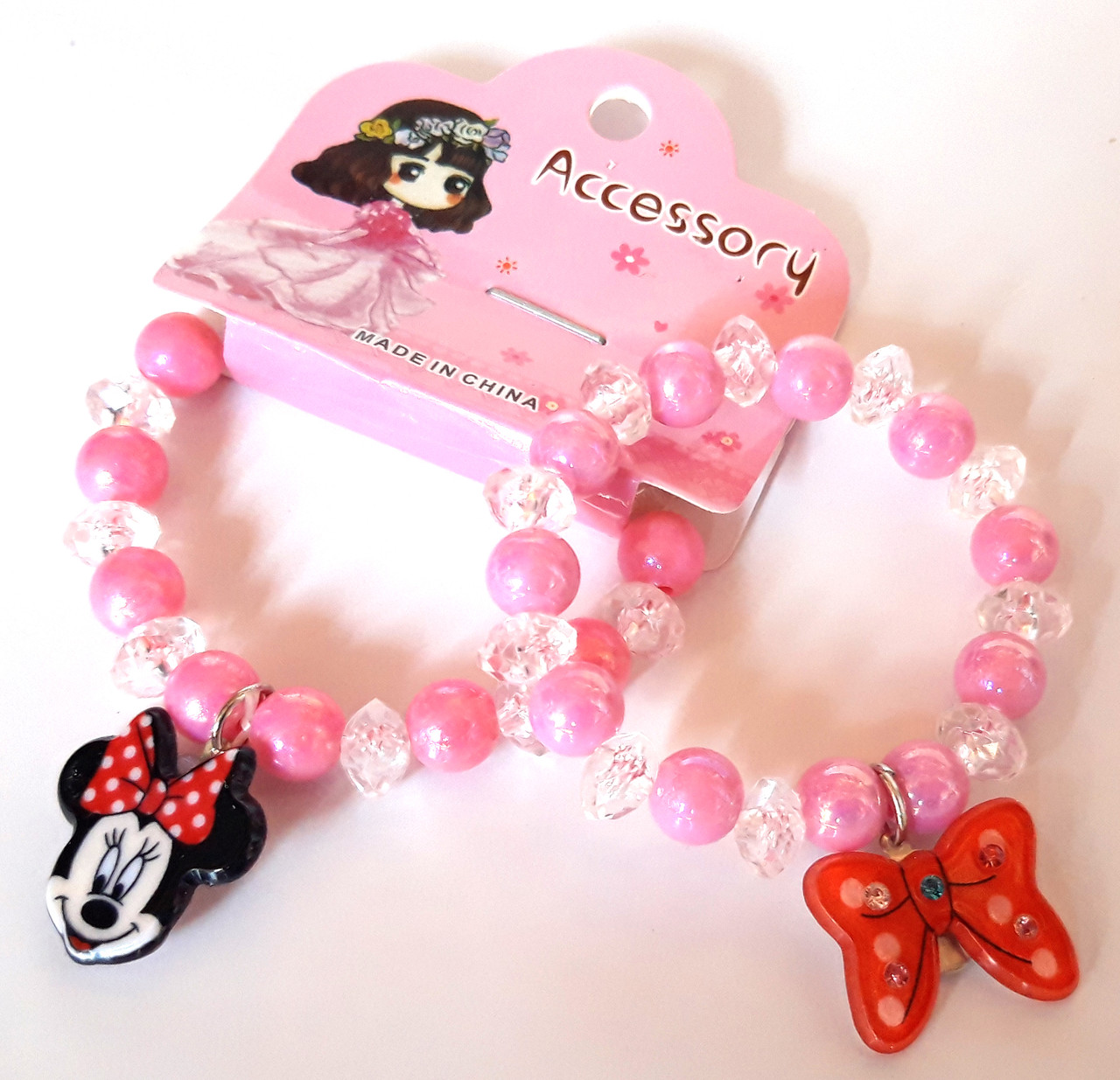 

Браслеты детские Accessory на резинке 2 шт 5 см Розовые (БРД001)