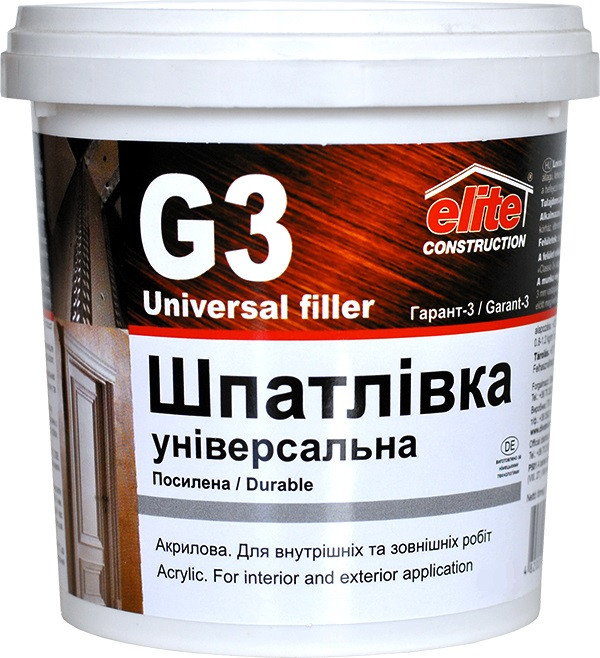 Шпаклевка Финишная Влагостойкая Универсальная усиленная Гарант-3 Elite ...