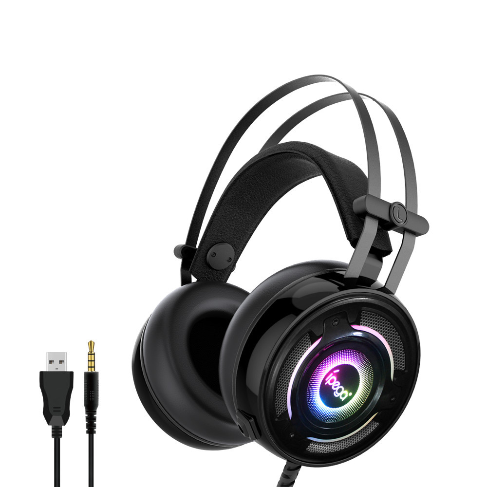 Геймерские наушники iPega PG-R008 с RGB подсветкой Черный купить в ...