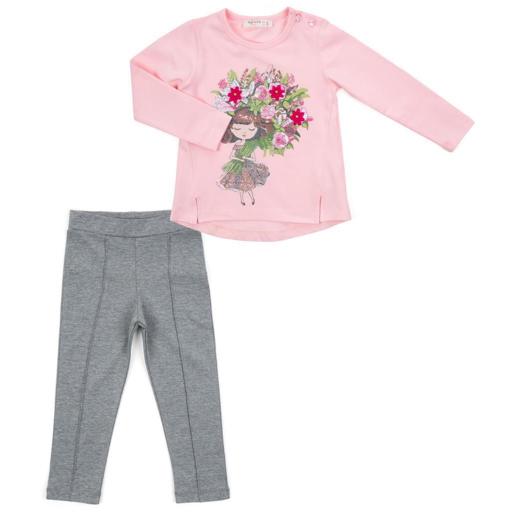 

Набор детской одежды Breeze с девочкой с букетом (13258-92G-pink)