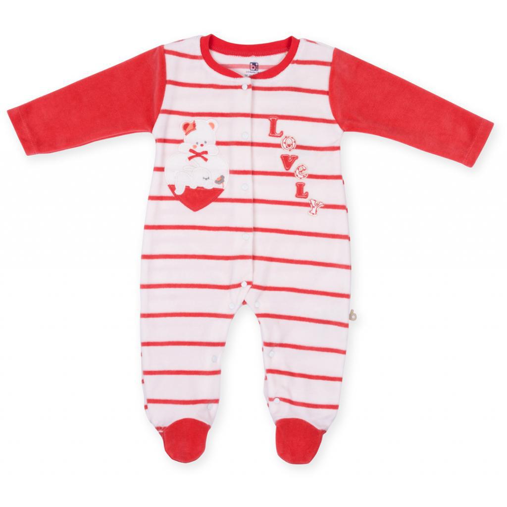 

Человечек Bibaby в полосочку "Lovely" (60173-56G-coral)