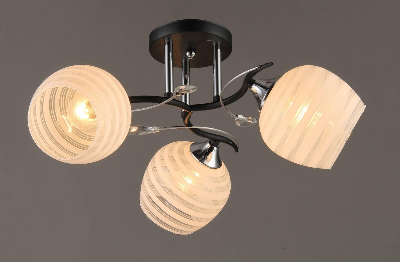 

Классическая Люстра SVLIGHT трехламповая A2961/3 черный+хром