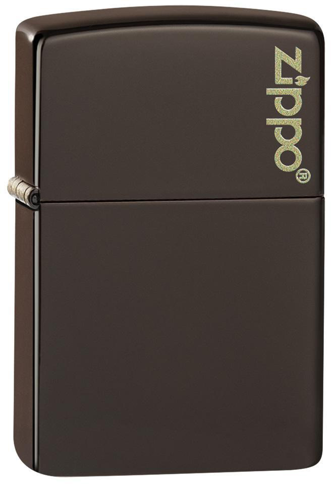 

Зажигалка Zippo Reg Brown Matte Logo Коричневая (Zippo 49180 ZL)