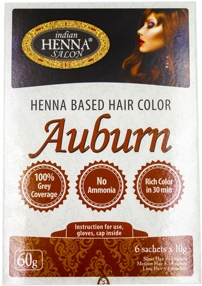 Фарба для волосся на основі хни Indian Henna Золотистий Каштан 60 г ...