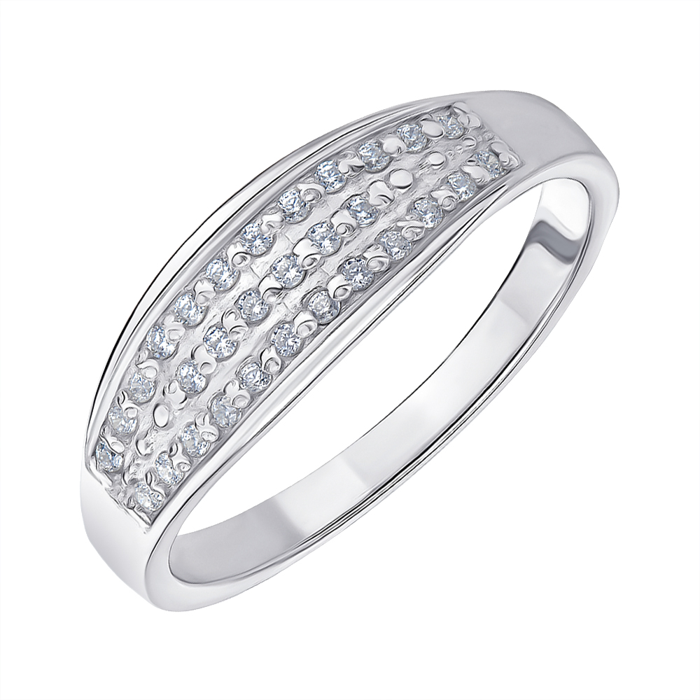

Серебряное кольцо с цирконием 000144038 17.5 размера