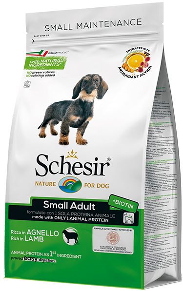 

Сухой монопротеиновый корм Schesir Dog Small Adult Lamb для взрослых собак малых пород с ягненком 2 кг (8005852150172)