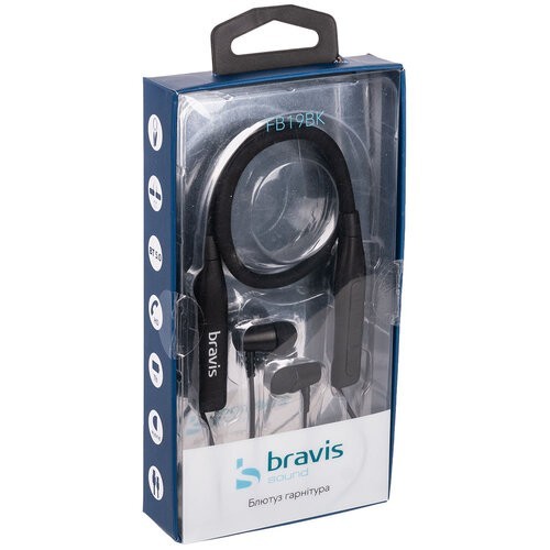 

Беспроводные Bluetooth наушники BRAVIS FB19BL Black