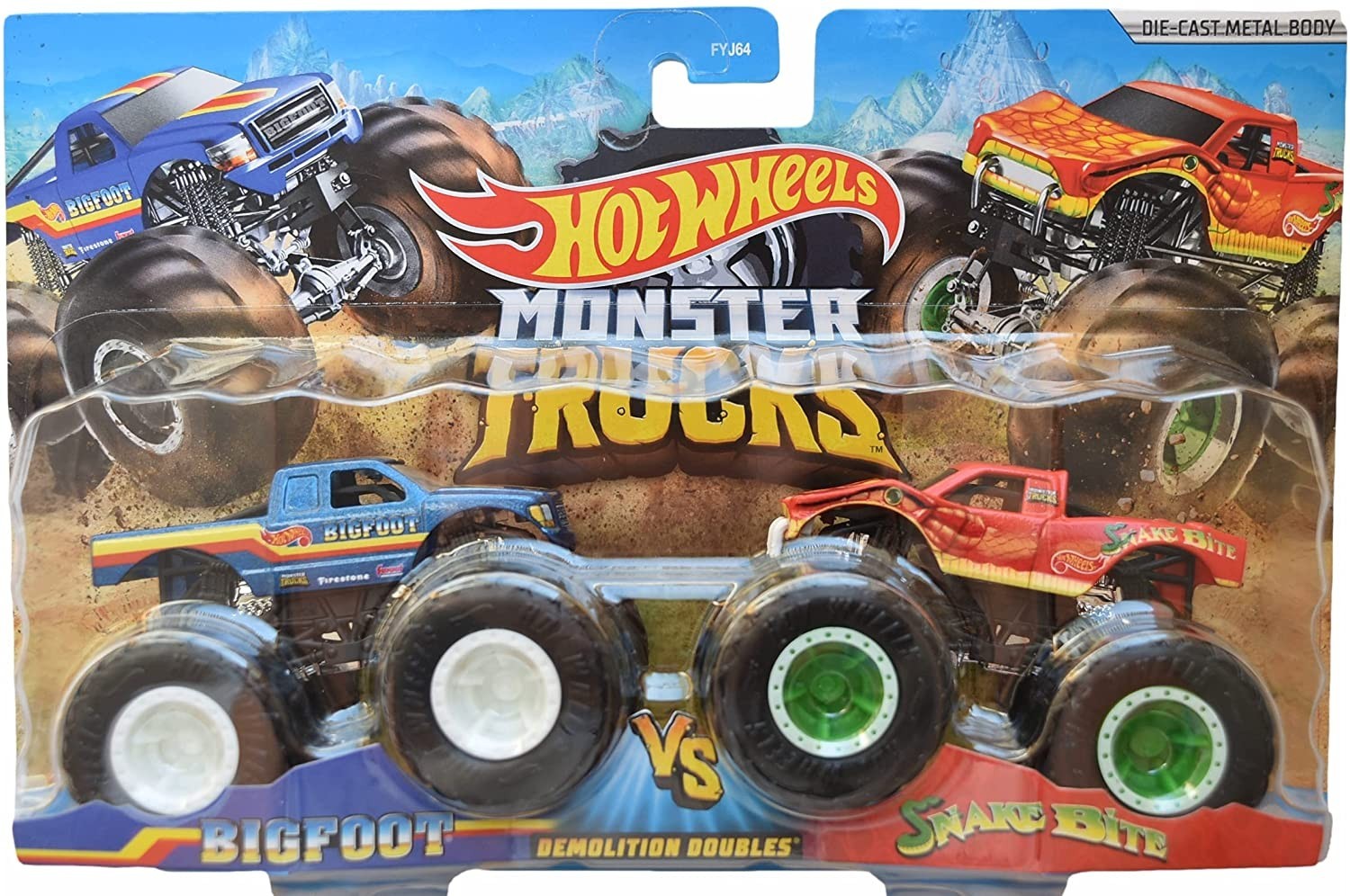 Набор машинок Mattel Хот Вилс Монстр трак в упаковке 2 шт Hot Wheels ...