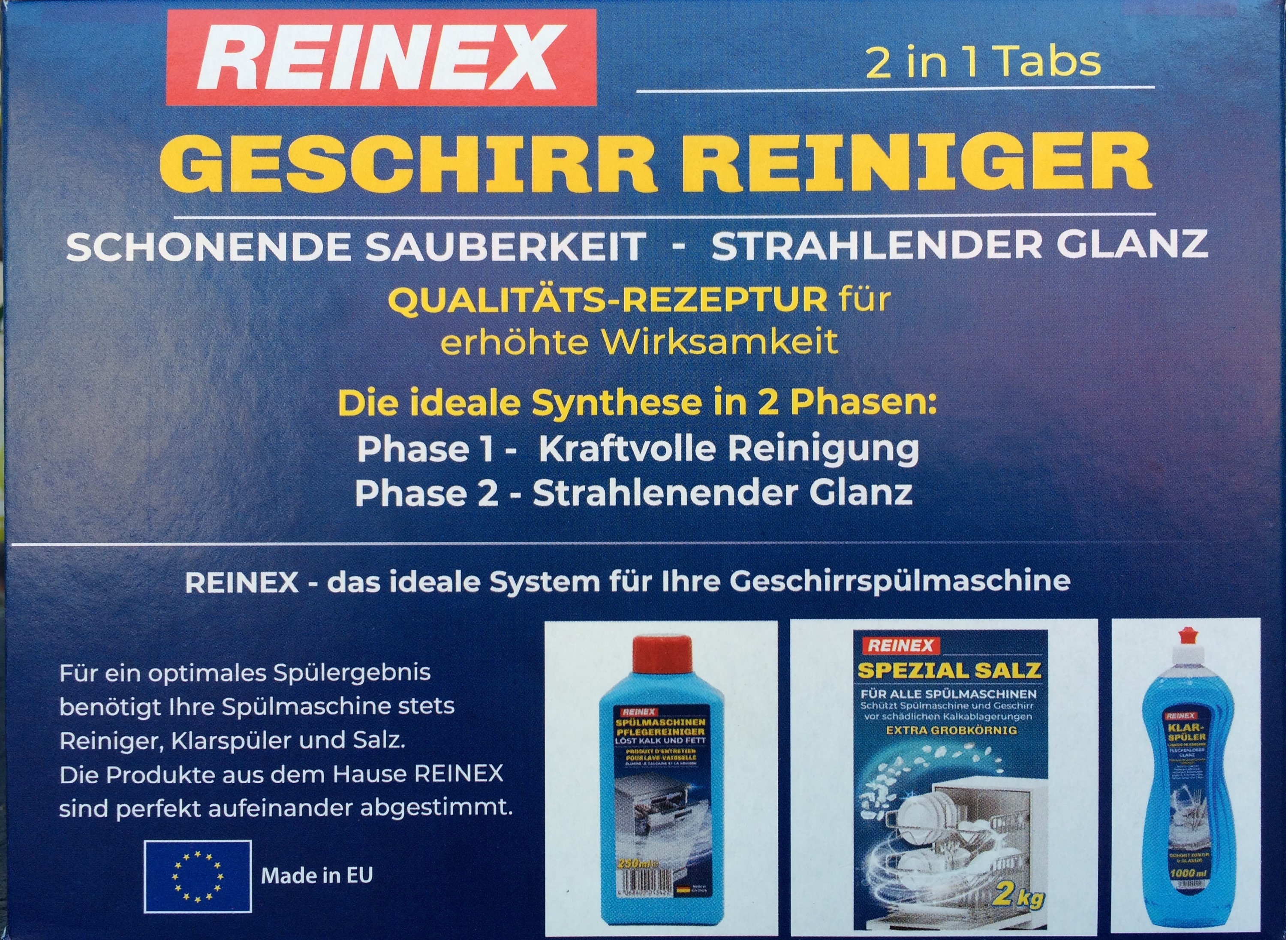 Таблетки для мытья посуды в посудомоечной машине Reinex Ultra 40 шт  (4068400010124)