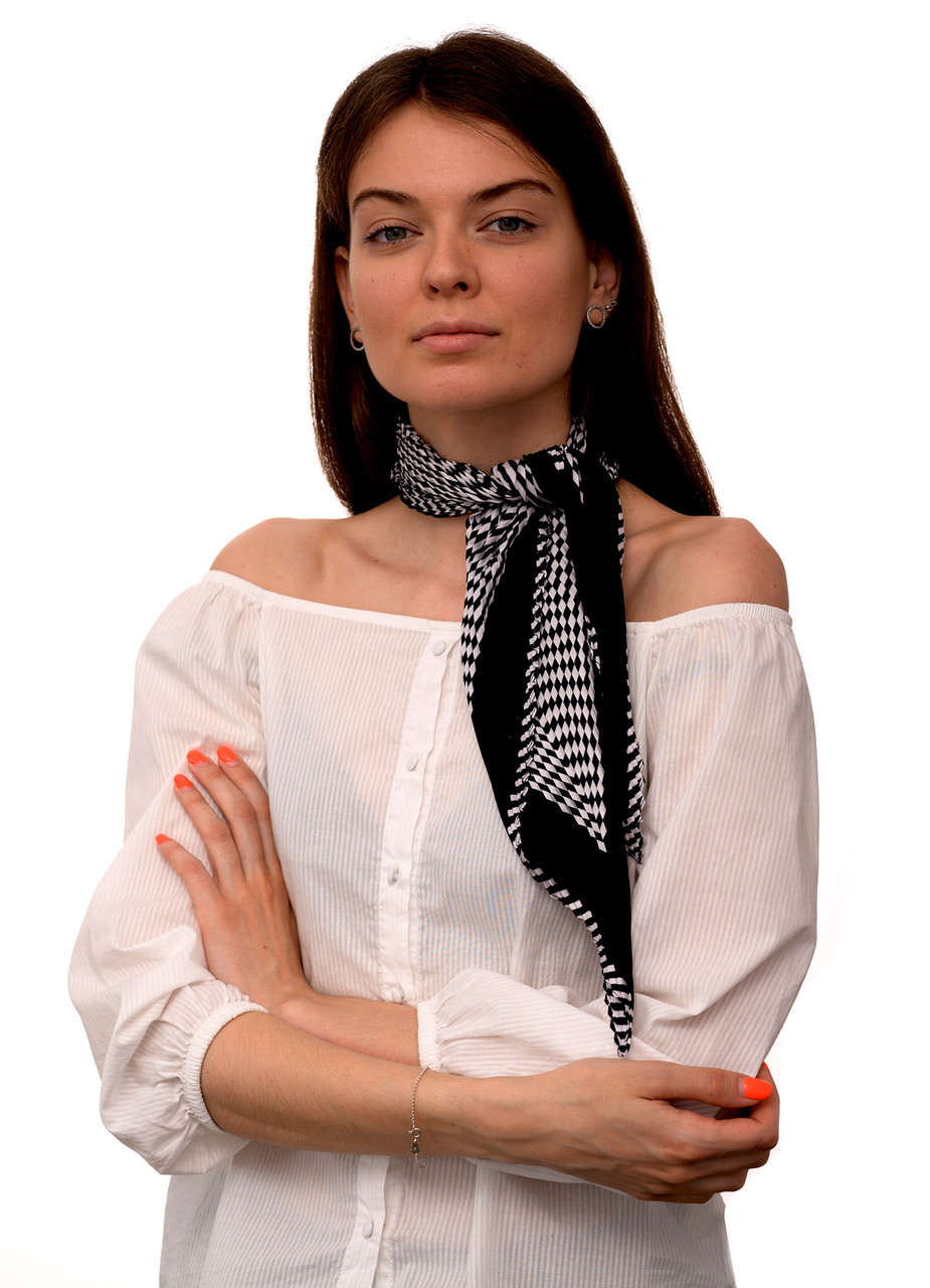 

Платок Bruno Rossi Черно-белый 60*60 см (GO2307 black-white)