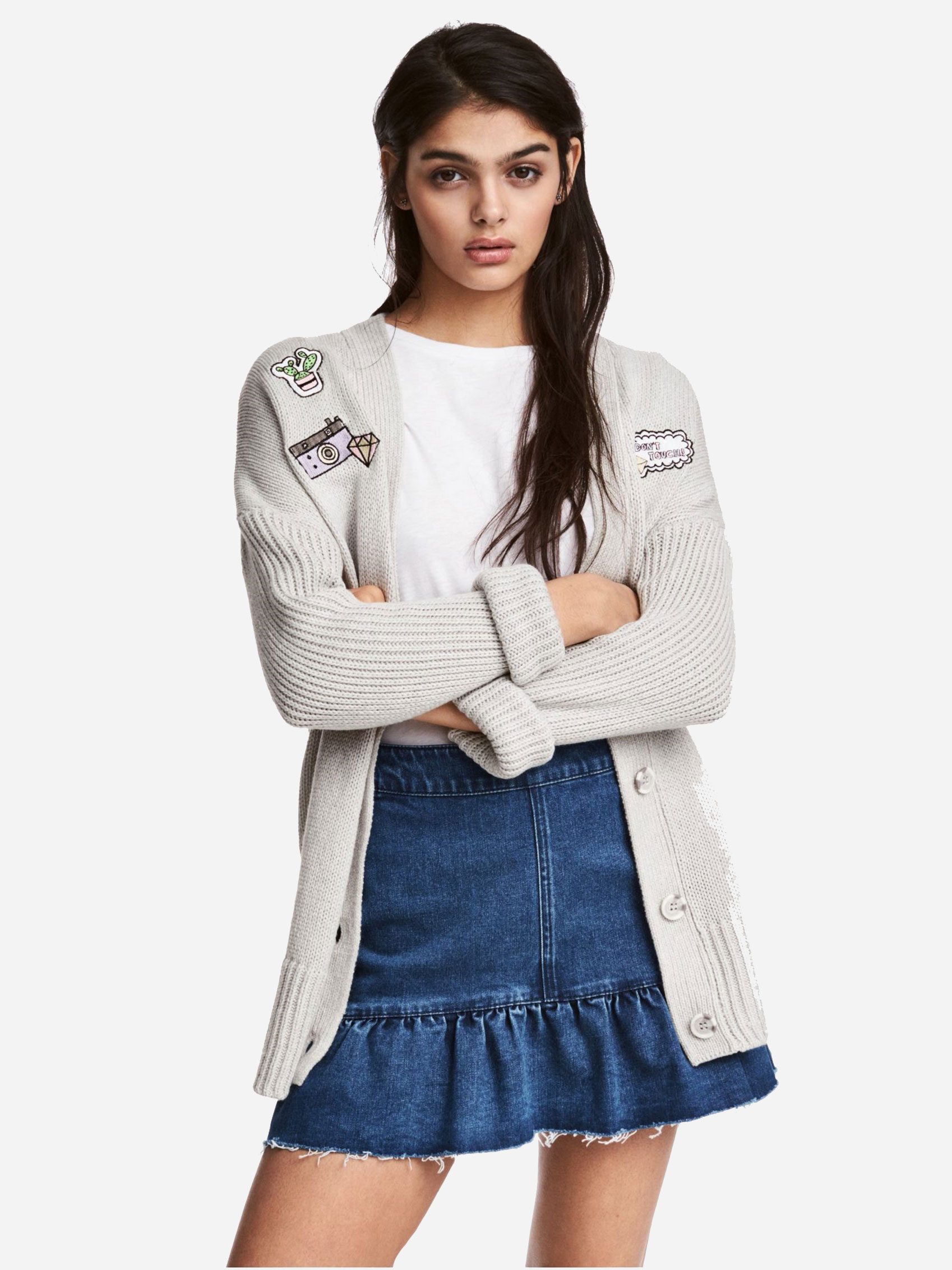 

Кардиган H&M 49533256 M Светло-серый (PS2030000003204_AB3000000452363)