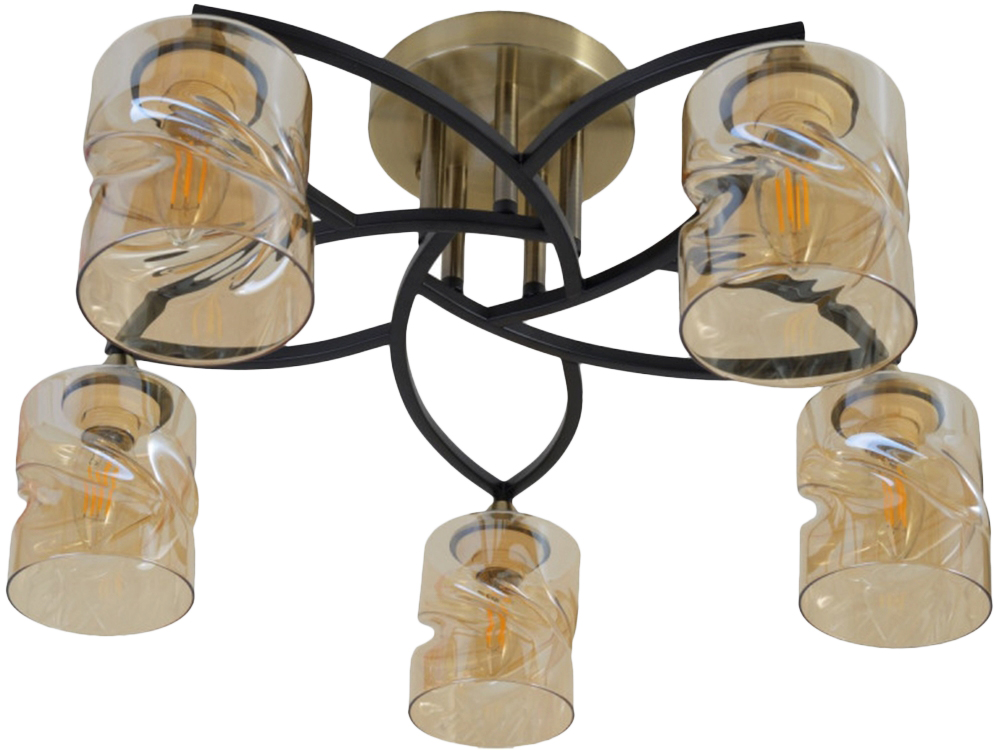 

Люстра Brille LK-664S/5 E27 AB+BK (23-785)