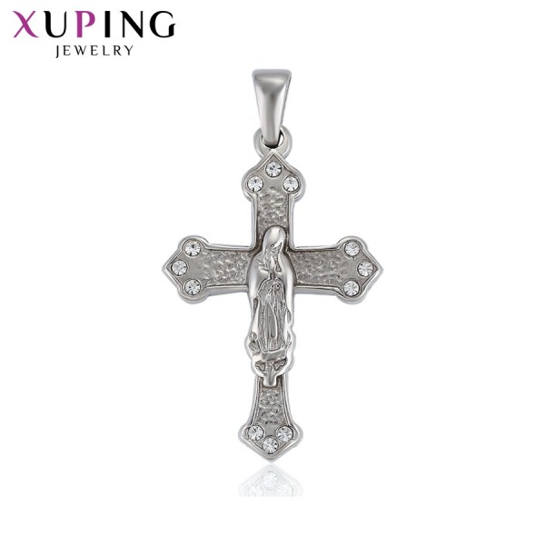 

Крестик Xuping с белыми фианитами родиум ST 6744000