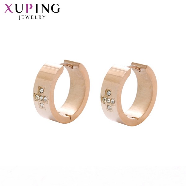 

Серьги Xuping с белыми фианитами розовая позолота ST 10007833