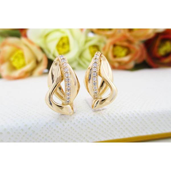 

Серьги Xuping с белыми фианитами позолота 18К 9092000