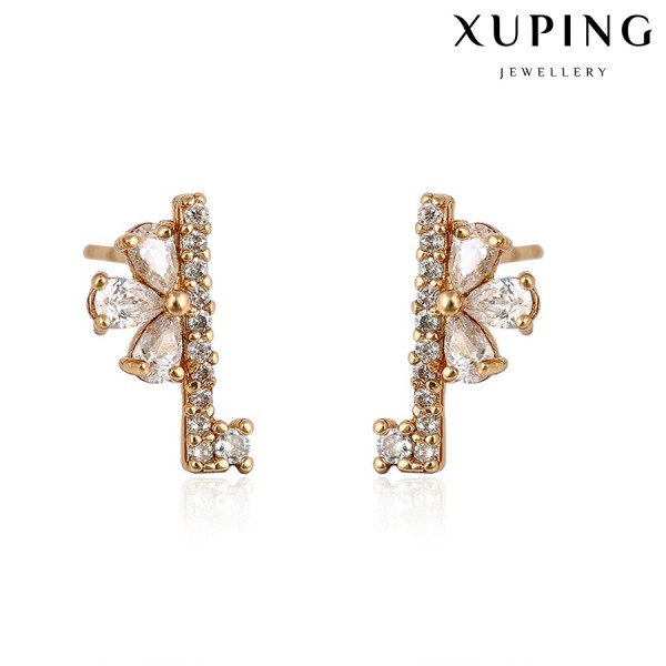 

Серьги Xuping с белыми фианитами позолота 18К 10008886