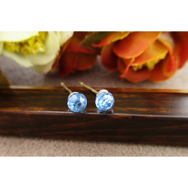 

Серьги Xuping с голубыми кристаллами Swarovski родиум и серебро 2482000