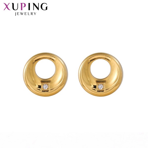

Серьги Xuping с белыми фианитами позолота 24К 10009782
