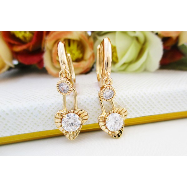 

Серьги Xuping с белыми фианитами позолота 18К 2059000