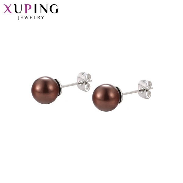 

Серьги Xuping с коричневым жемчугом родиум ST 10005794