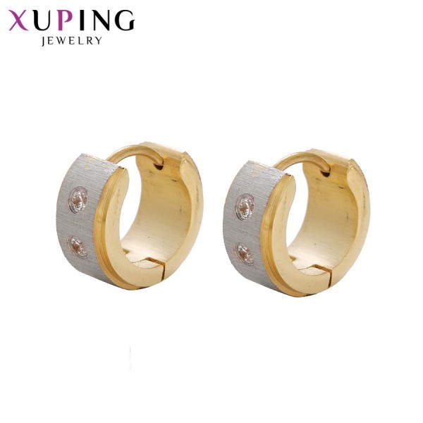 

Серьги Xuping с белыми фианитами родиум и позолота ST 10005419