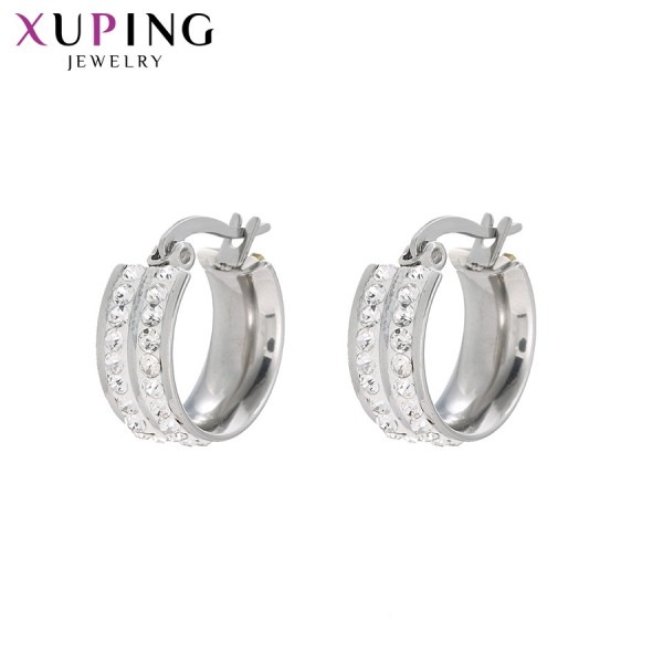 

Серьги Xuping с белыми фианитами родиум ST 10007212